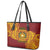 Personalised Tonga Vava'u High School Leather Tote Bag Since 1985 Special Kupesi Pattern