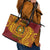 Personalised Tonga Vava'u High School Leather Tote Bag Since 1985 Special Kupesi Pattern