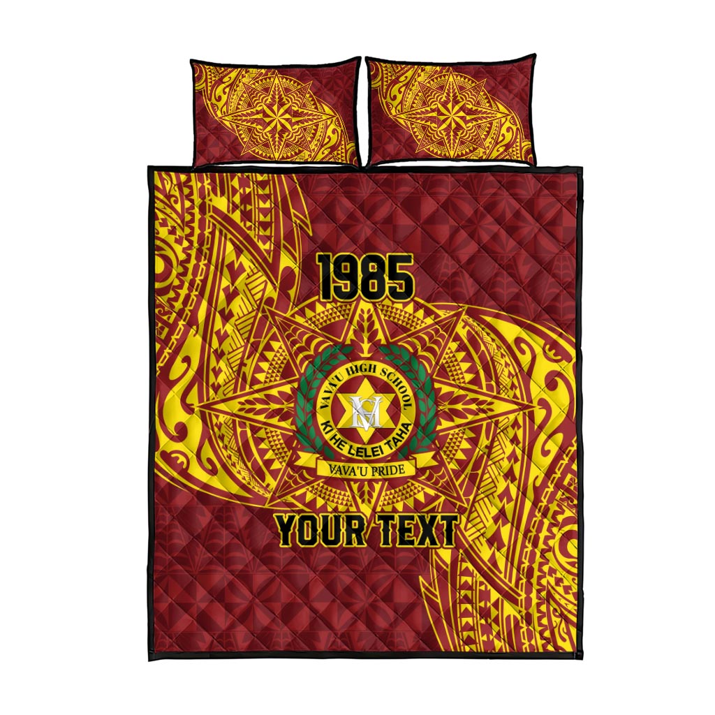 Personalised Tonga Vava'u High School Quilt Bed Set Since 1985 Special Kupesi Pattern LT9 - Polynesian Pride