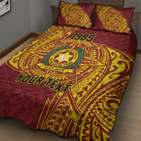 Personalised Tonga Vava'u High School Quilt Bed Set Since 1985 Special Kupesi Pattern LT9 - Polynesian Pride