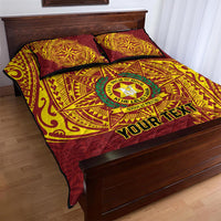 Personalised Tonga Vava'u High School Quilt Bed Set Since 1985 Special Kupesi Pattern LT9 - Polynesian Pride