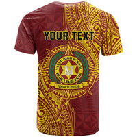 Personalised Tonga Vava'u High School T Shirt Since 1985 Special Kupesi Pattern LT9 - Polynesian Pride