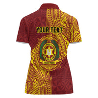 Personalised Tonga Vava'u High School Women Polo Shirt Since 1985 Special Kupesi Pattern LT9 - Polynesian Pride