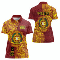 Personalised Tonga Vava'u High School Women Polo Shirt Since 1985 Special Kupesi Pattern LT9 - Polynesian Pride