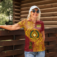 Personalised Tonga Vava'u High School Women Polo Shirt Since 1985 Special Kupesi Pattern LT9 - Polynesian Pride