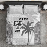 Custom Fiji Rugby Bedding Set History Champions World Cup 7s - White LT9 White - Polynesian Pride