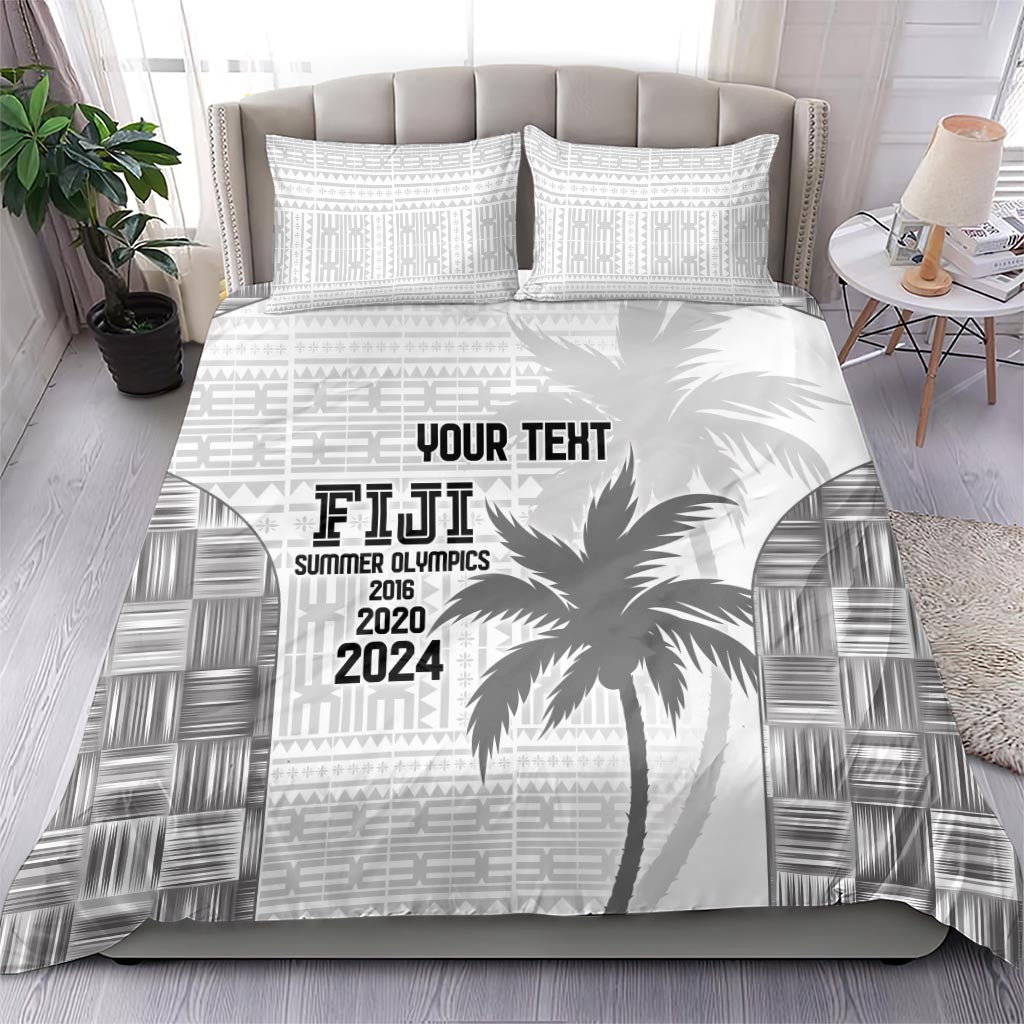 Custom Fiji Rugby Bedding Set History Champions World Cup 7s - White LT9 - Polynesian Pride