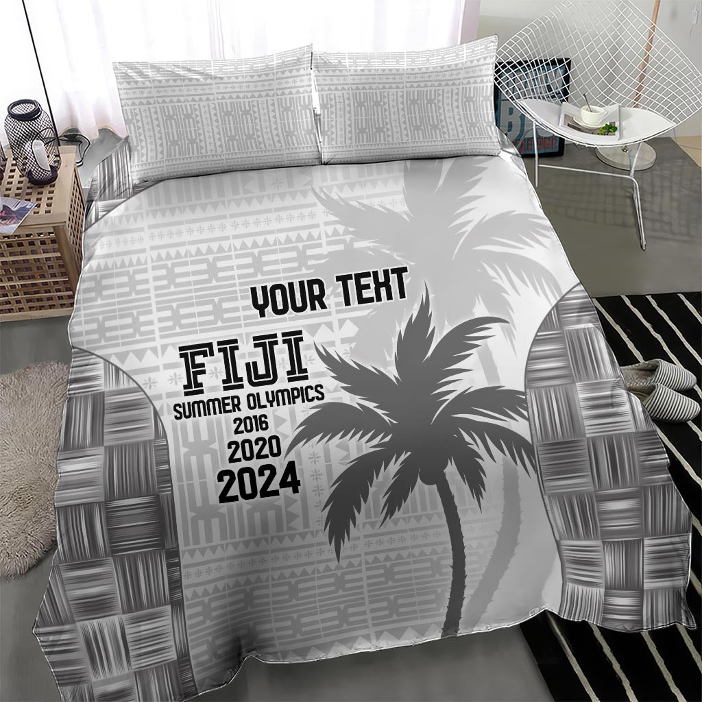 Custom Fiji Rugby Bedding Set History Champions World Cup 7s - White LT9 - Polynesian Pride