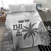 Custom Fiji Rugby Bedding Set History Champions World Cup 7s - White LT9 - Polynesian Pride