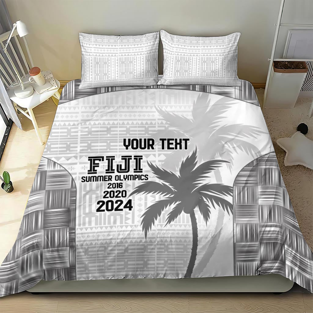 Custom Fiji Rugby Bedding Set History Champions World Cup 7s - White LT9 - Polynesian Pride