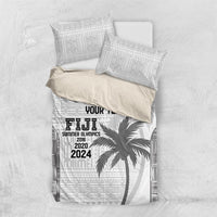 Custom Fiji Rugby Bedding Set History Champions World Cup 7s - White LT9 US Twin 172cm x 218cm White - Polynesian Pride