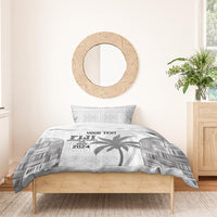 Custom Fiji Rugby Bedding Set History Champions World Cup 7s - White LT9 - Polynesian Pride