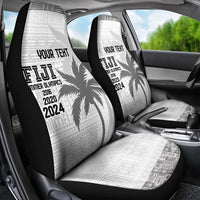 Custom Fiji Rugby Car Seat Cover History Champions World Cup 7s - White LT9 - Polynesian Pride