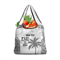 Custom Fiji Rugby Grocery Bag History Champions World Cup 7s - White LT9 1-pack One Size White - Polynesian Pride