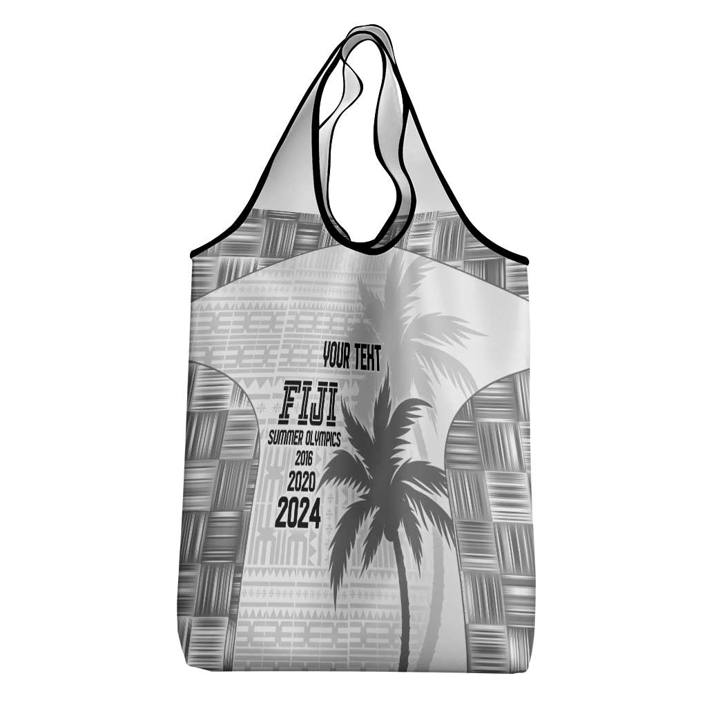 Custom Fiji Rugby Grocery Bag History Champions World Cup 7s - White LT9 - Polynesian Pride
