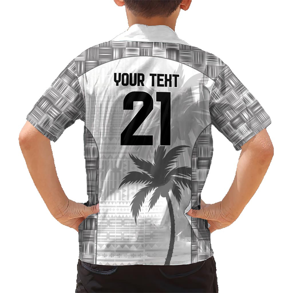 Custom Fiji Rugby Hawaiian Shirt History Champions World Cup 7s - White LT9 - Polynesian Pride