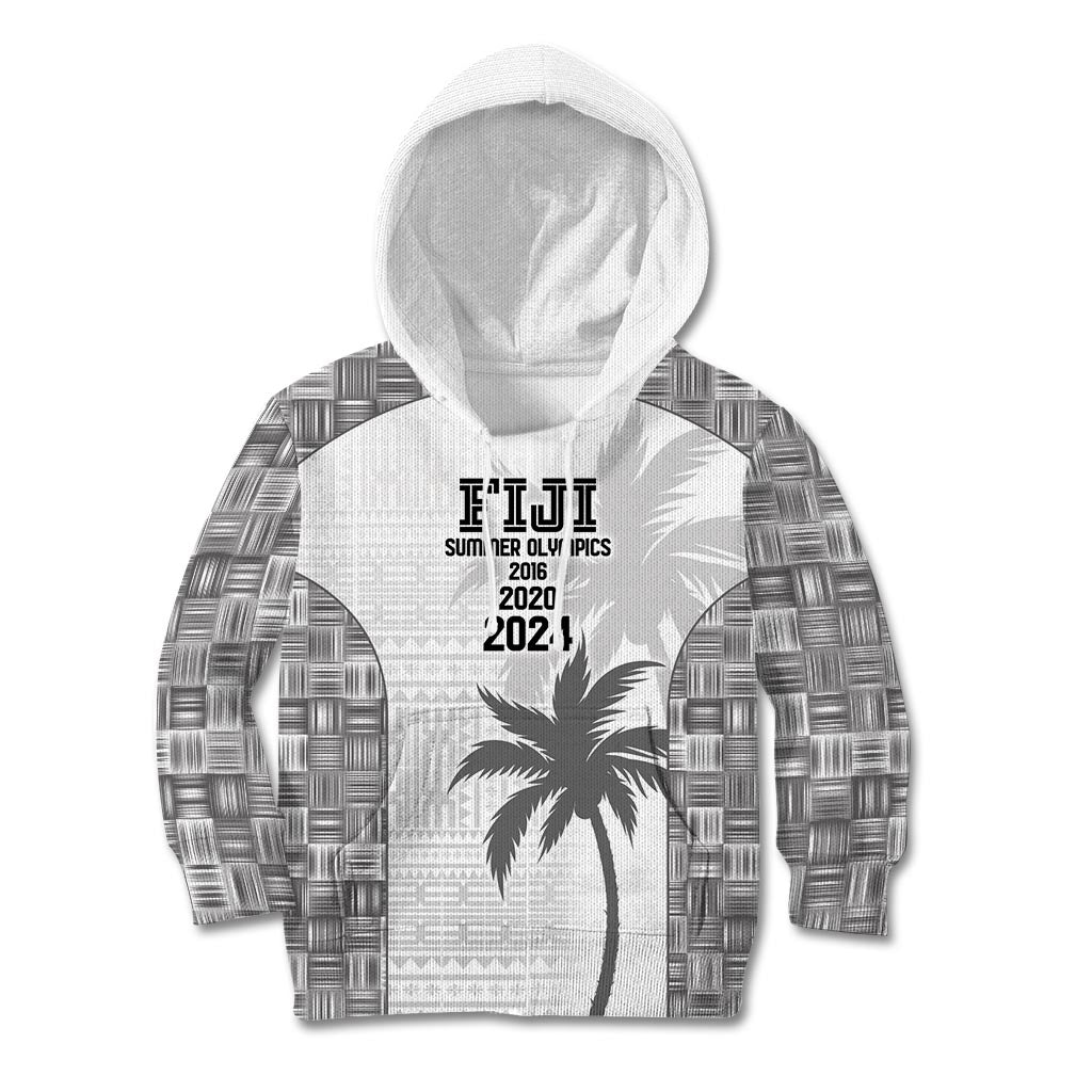 Custom Fiji Rugby Kid Hoodie History Champions World Cup 7s - White LT9 Hoodie White - Polynesian Pride