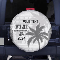 Custom Fiji Rugby Spare Tire Cover History Champions World Cup 7s - White LT9 - Polynesian Pride