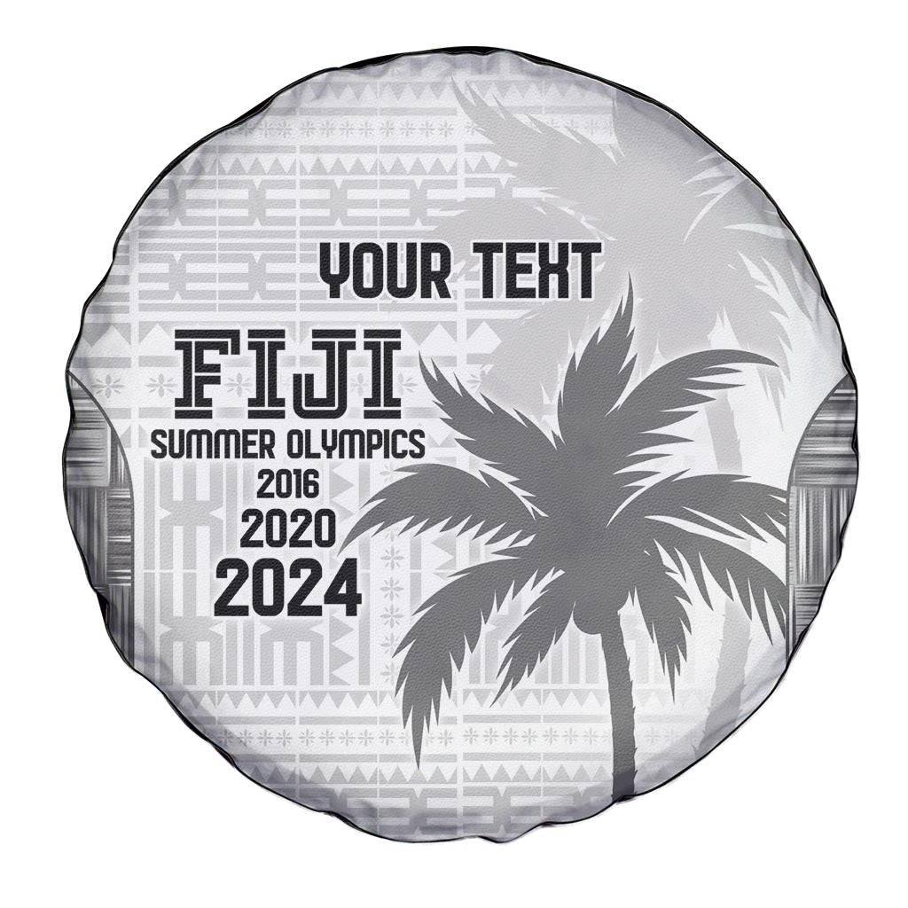 Custom Fiji Rugby Spare Tire Cover History Champions World Cup 7s - White LT9 - Polynesian Pride
