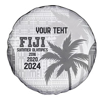 Custom Fiji Rugby Spare Tire Cover History Champions World Cup 7s - White LT9 - Polynesian Pride