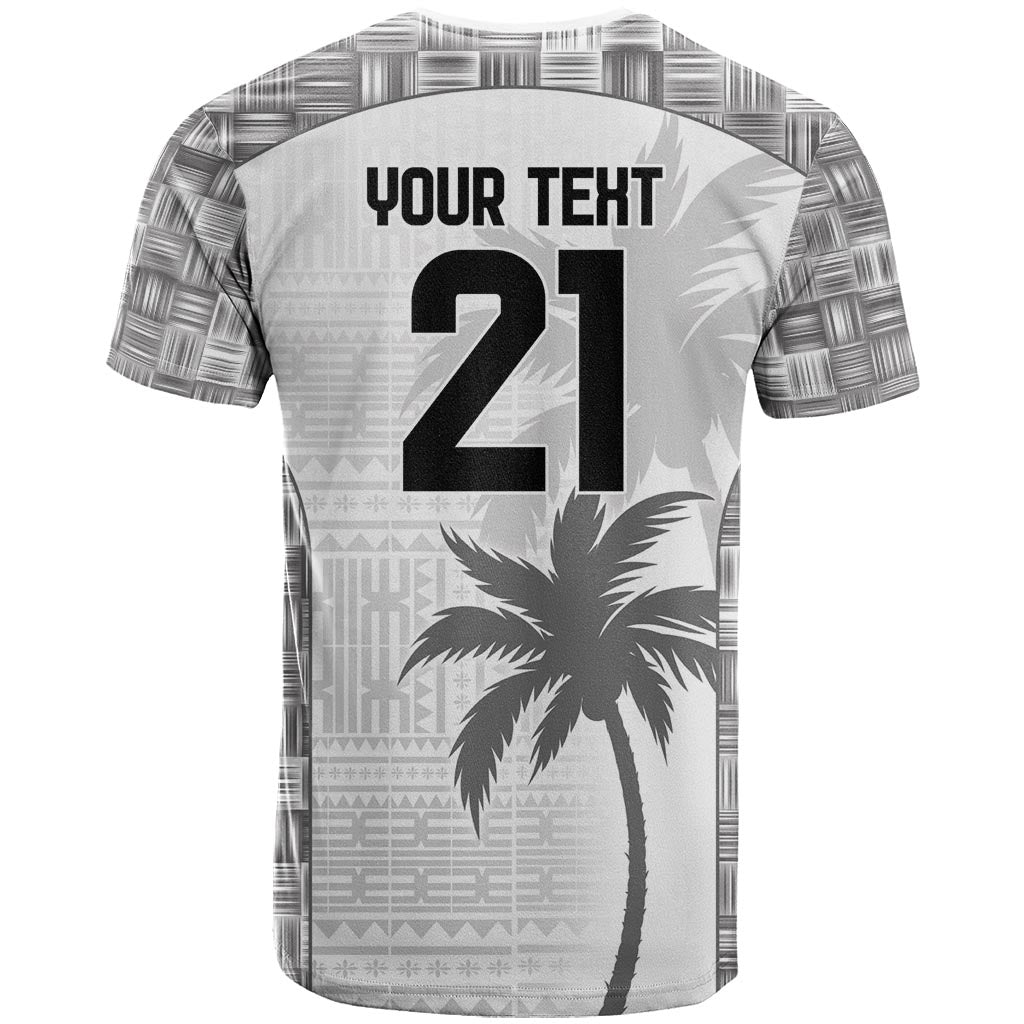 Custom Fiji Rugby T Shirt History Champions World Cup 7s - White LT9 - Polynesian Pride