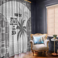 Custom Fiji Rugby Window Curtain History Champions World Cup 7s - White LT9 - Polynesian Pride