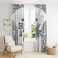 Custom Fiji Rugby Window Curtain History Champions World Cup 7s - White LT9 - Polynesian Pride