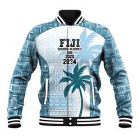 Custom Fiji Rugby Baseball Jacket History Champions World Cup 7s - Bllue LT9 Unisex Blue - Polynesian Pride