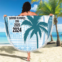Custom Fiji Rugby Beach Blanket History Champions World Cup 7s - Bllue LT9 - Polynesian Pride