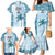 Custom Fiji Rugby Family Matching Mermaid Dress and Hawaiian Shirt History Champions World Cup 7s - Bllue