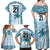 Custom Fiji Rugby Family Matching Off Shoulder Maxi Dress and Hawaiian Shirt History Champions World Cup 7s - Bllue