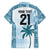 Custom Fiji Rugby Family Matching Off Shoulder Short Dress and Hawaiian Shirt History Champions World Cup 7s - Bllue