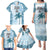 Custom Fiji Rugby Family Matching Puletasi and Hawaiian Shirt History Champions World Cup 7s - Bllue