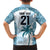 Custom Fiji Rugby Family Matching Short Sleeve Bodycon Dress and Hawaiian Shirt History Champions World Cup 7s - Bllue