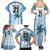 Custom Fiji Rugby Family Matching Summer Maxi Dress and Hawaiian Shirt History Champions World Cup 7s - Bllue