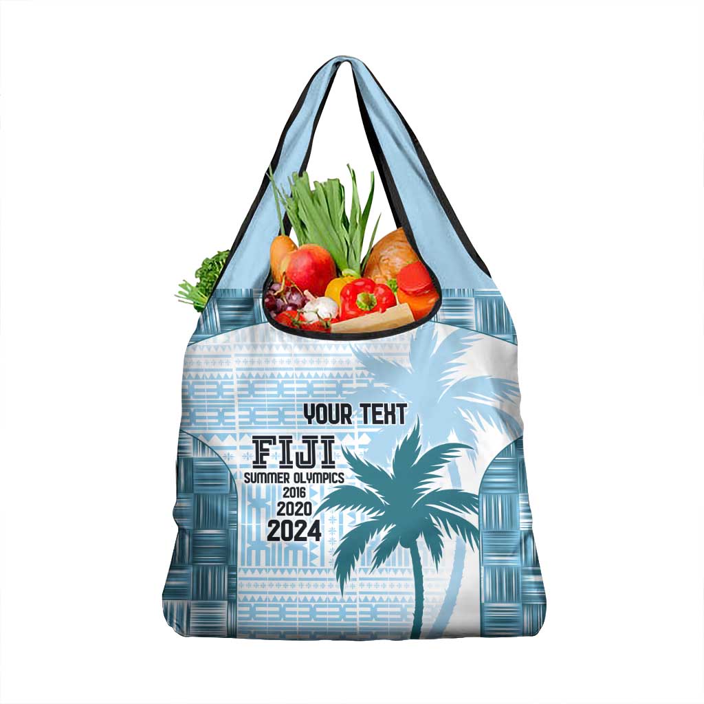 Custom Fiji Rugby Grocery Bag History Champions World Cup 7s - Bllue LT9 1-pack One Size Blue - Polynesian Pride