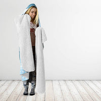 Custom Fiji Rugby Hooded Blanket History Champions World Cup 7s - Bllue LT9 - Polynesian Pride