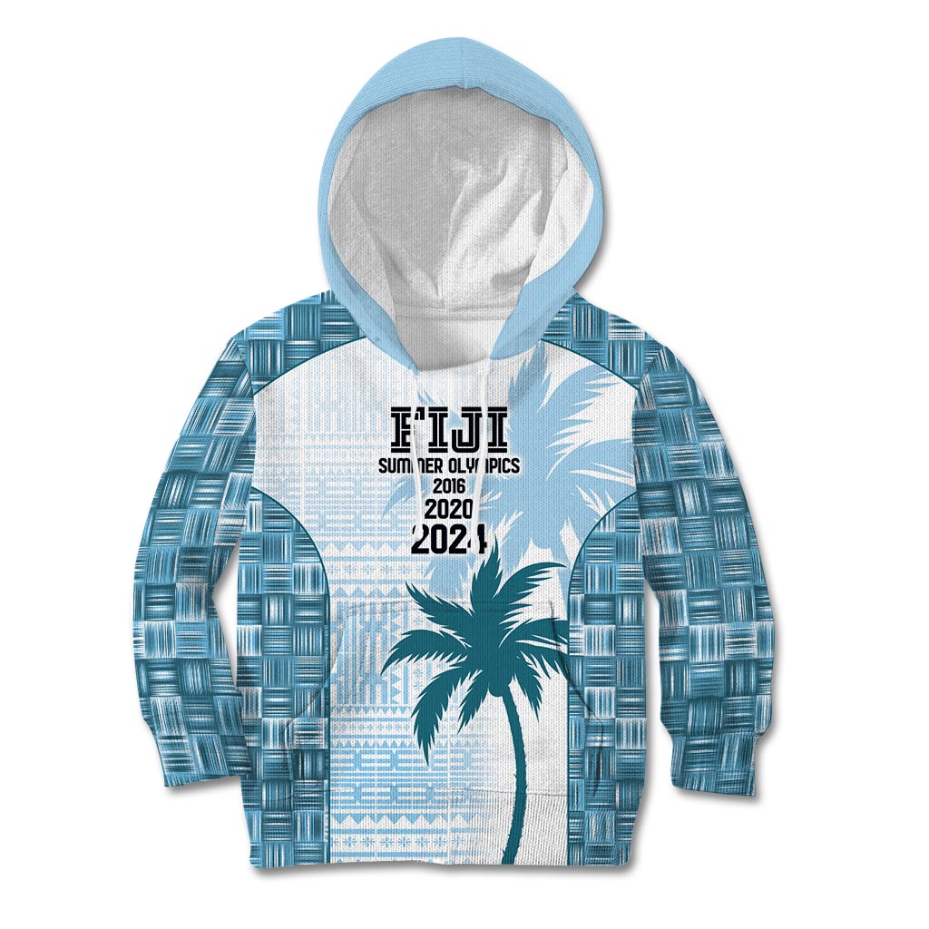 Custom Fiji Rugby Kid Hoodie History Champions World Cup 7s - Bllue LT9 Hoodie Blue - Polynesian Pride