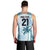 Custom Fiji Rugby Men Tank Top History Champions World Cup 7s - Bllue