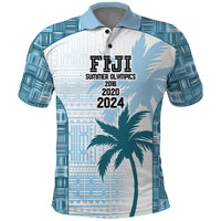 Custom Fiji Rugby Polo Shirt History Champions World Cup 7s - Bllue LT9 Blue - Polynesian Pride