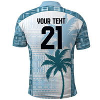 Custom Fiji Rugby Polo Shirt History Champions World Cup 7s - Bllue LT9 - Polynesian Pride
