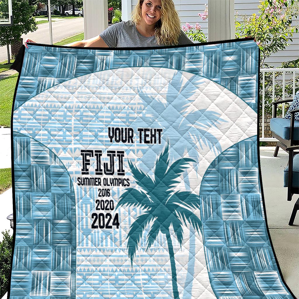 Custom Fiji Rugby Quilt History Champions World Cup 7s - Bllue LT9 Blue - Polynesian Pride