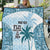 Custom Fiji Rugby Quilt History Champions World Cup 7s - Bllue