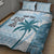 Custom Fiji Rugby Quilt Bed Set History Champions World Cup 7s - Bllue