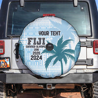 Custom Fiji Rugby Spare Tire Cover History Champions World Cup 7s - Bllue LT9 Blue - Polynesian Pride