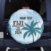 Custom Fiji Rugby Spare Tire Cover History Champions World Cup 7s - Bllue LT9 - Polynesian Pride
