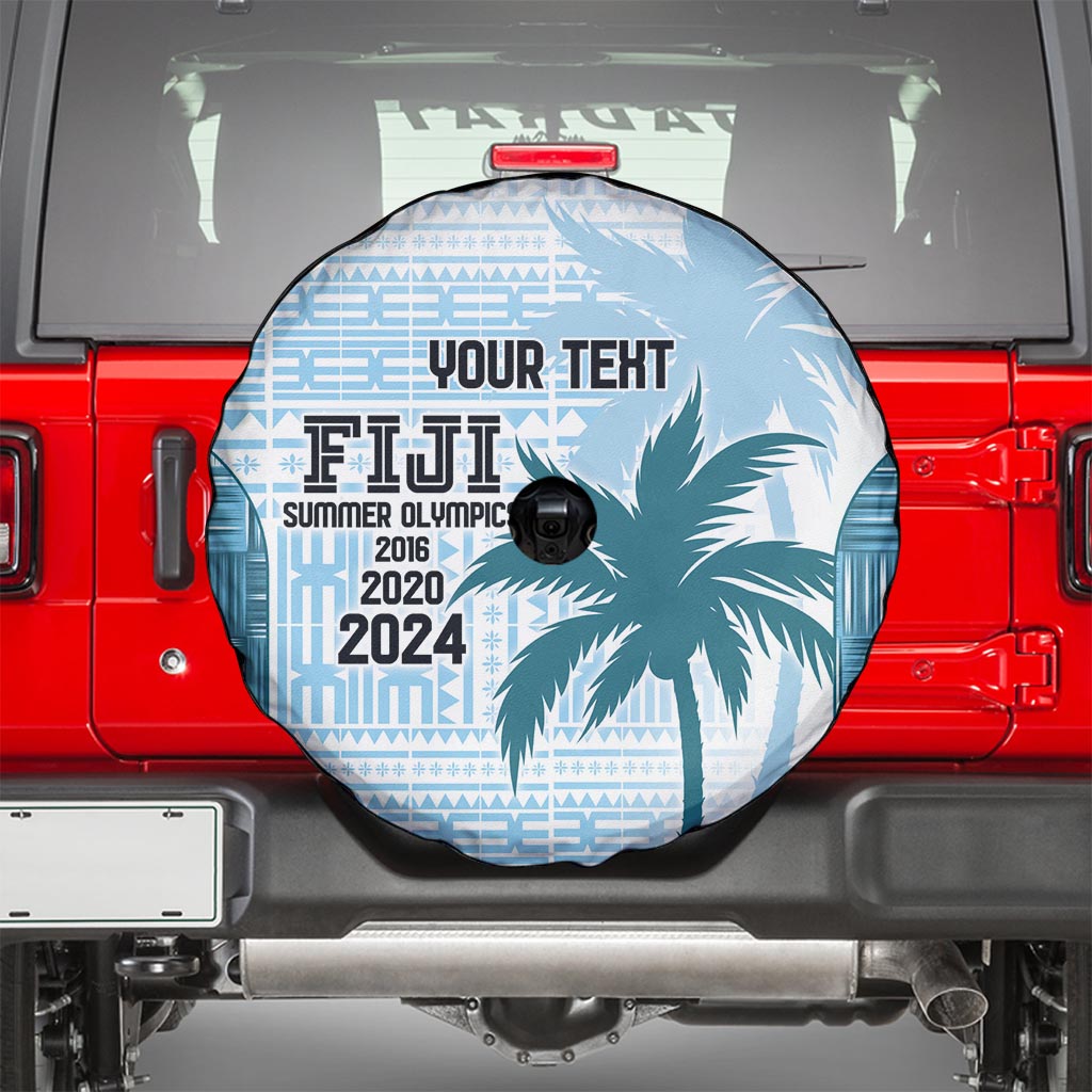 Custom Fiji Rugby Spare Tire Cover History Champions World Cup 7s - Bllue LT9 - Polynesian Pride