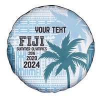 Custom Fiji Rugby Spare Tire Cover History Champions World Cup 7s - Bllue LT9 - Polynesian Pride