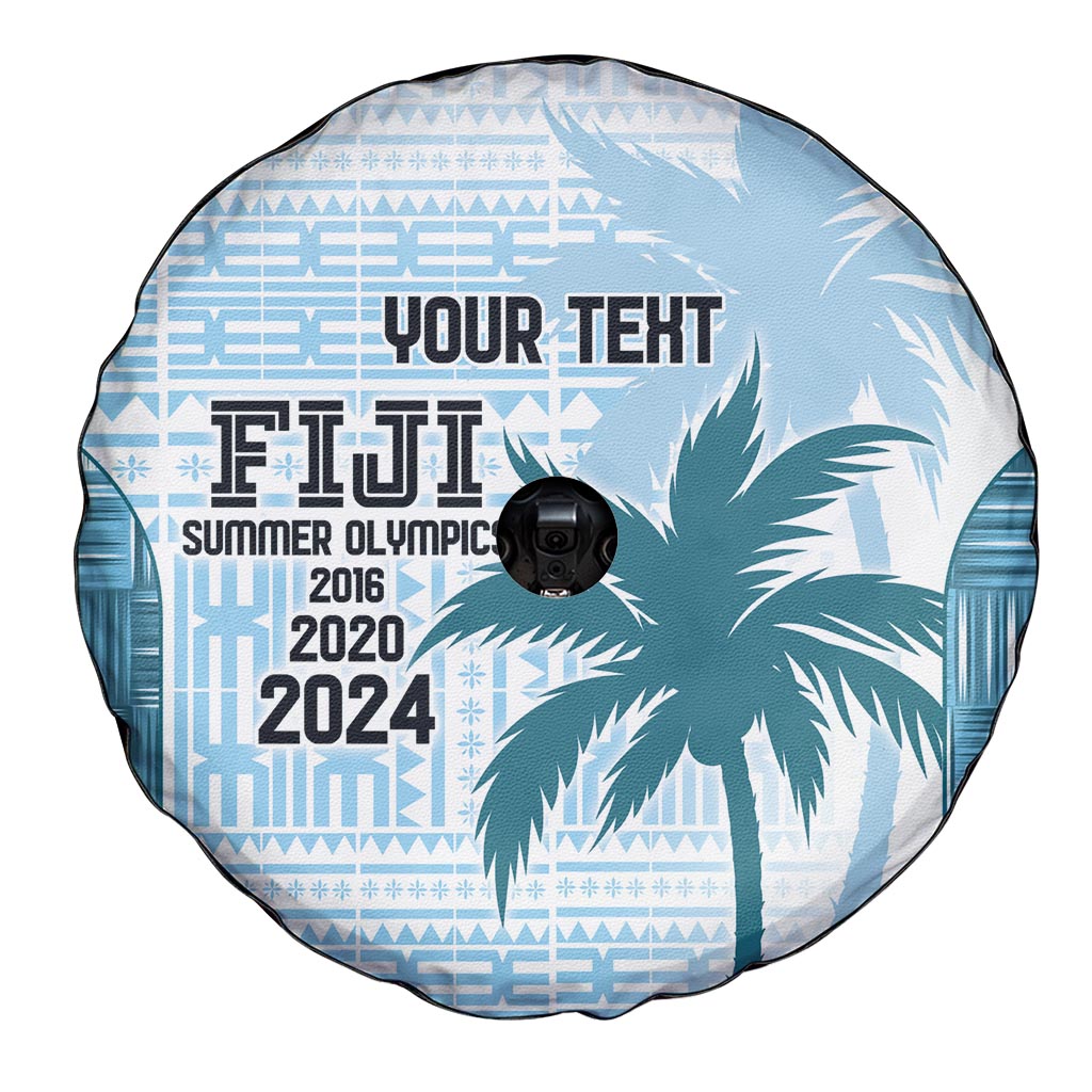 Custom Fiji Rugby Spare Tire Cover History Champions World Cup 7s - Bllue LT9 - Polynesian Pride