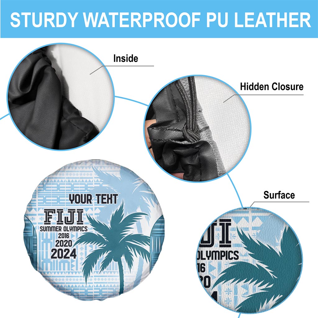 Custom Fiji Rugby Spare Tire Cover History Champions World Cup 7s - Bllue LT9 - Polynesian Pride